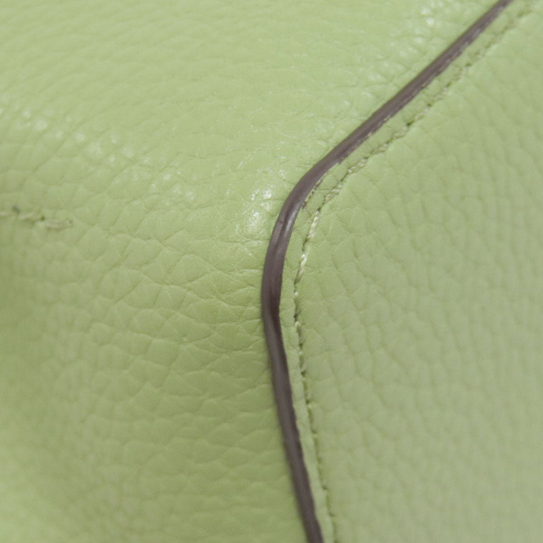 MICHAEL KORS Handbag leather green Emilia 2WAY Women Used Authentic