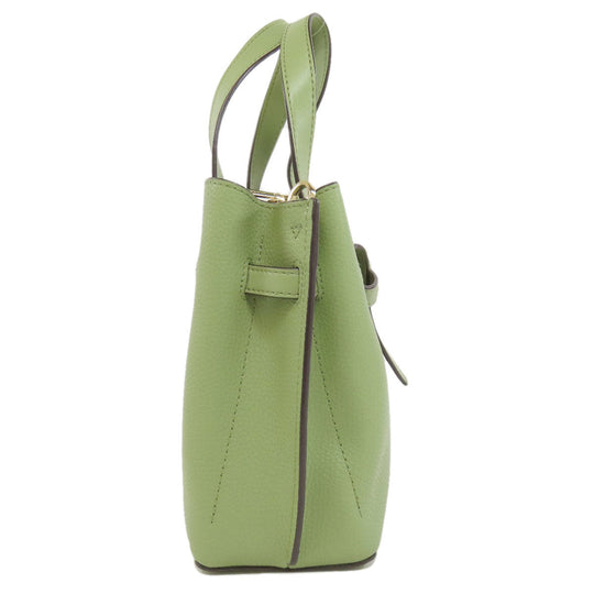 MICHAEL KORS Handbag leather green Emilia 2WAY Women Used Authentic