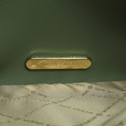 MICHAEL KORS Handbag leather green Emilia 2WAY Women Used Authentic