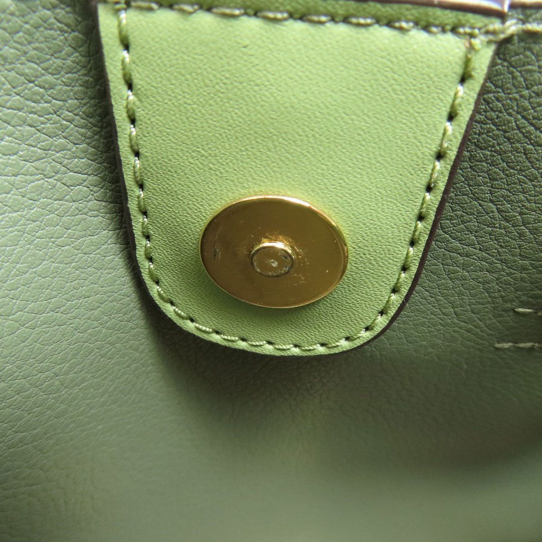 MICHAEL KORS Handbag leather green Emilia 2WAY Women Used Authentic