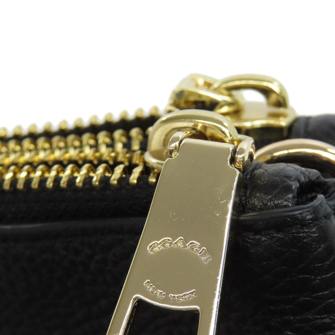 COACH Shoulder Bag F38273 leather black logo