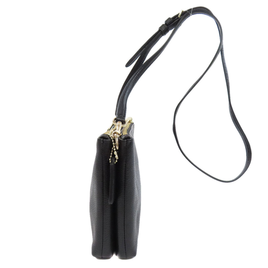 COACH Shoulder Bag F38273 leather black logo