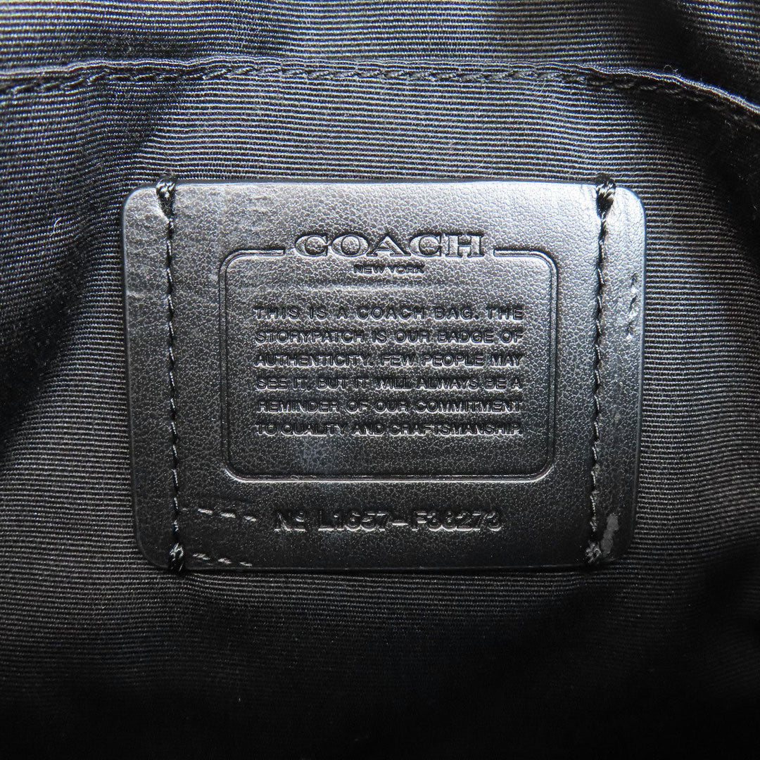 COACH Shoulder Bag F38273 leather black logo