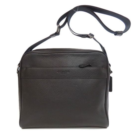 COACH Shoulder Bag F24876 leather black logo Women Used Authentic