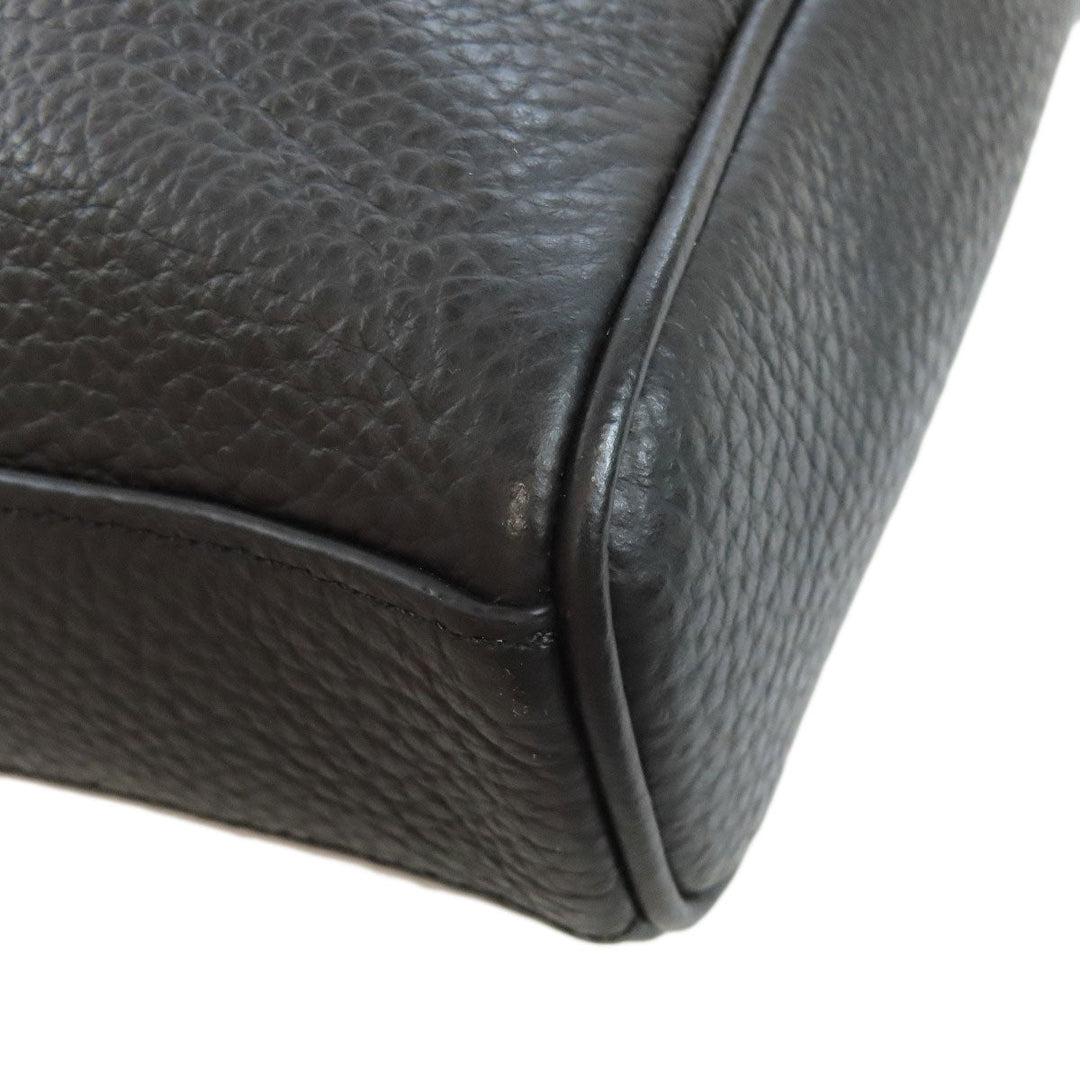 COACH Shoulder Bag F24876 leather black logo Women Used Authentic