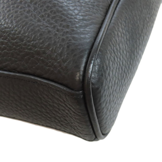 COACH Shoulder Bag F24876 leather black logo Women Used Authentic