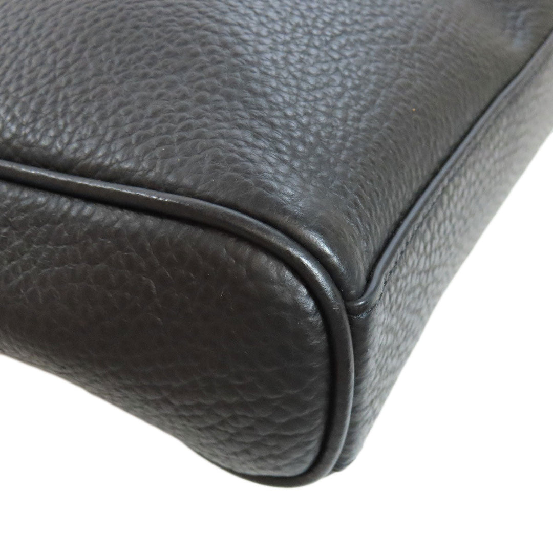 COACH Shoulder Bag F24876 leather black logo Women Used Authentic