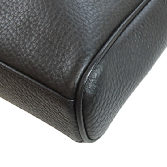 COACH Shoulder Bag F24876 leather black logo Women Used Authentic