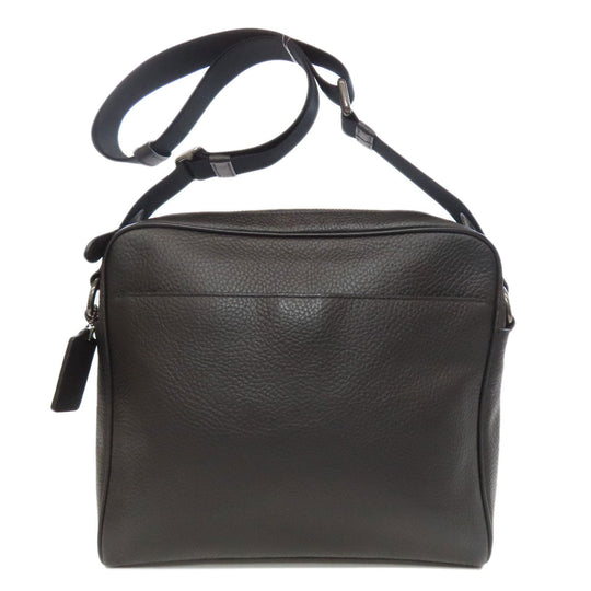 COACH Shoulder Bag F24876 leather black logo Women Used Authentic