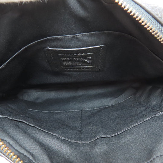 COACH Shoulder Bag F24876 leather black logo Women Used Authentic