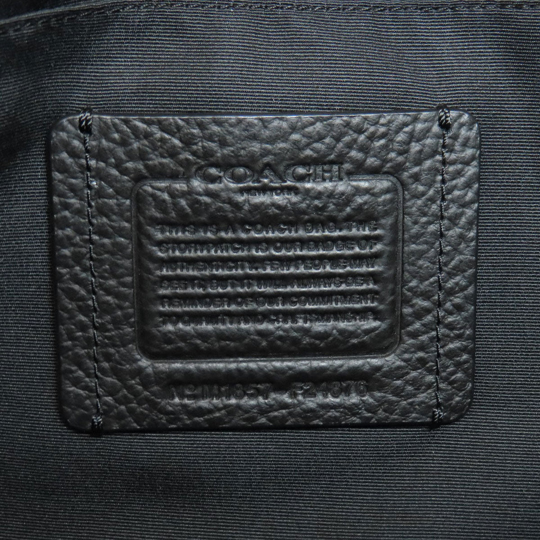 COACH Shoulder Bag F24876 leather black logo Women Used Authentic