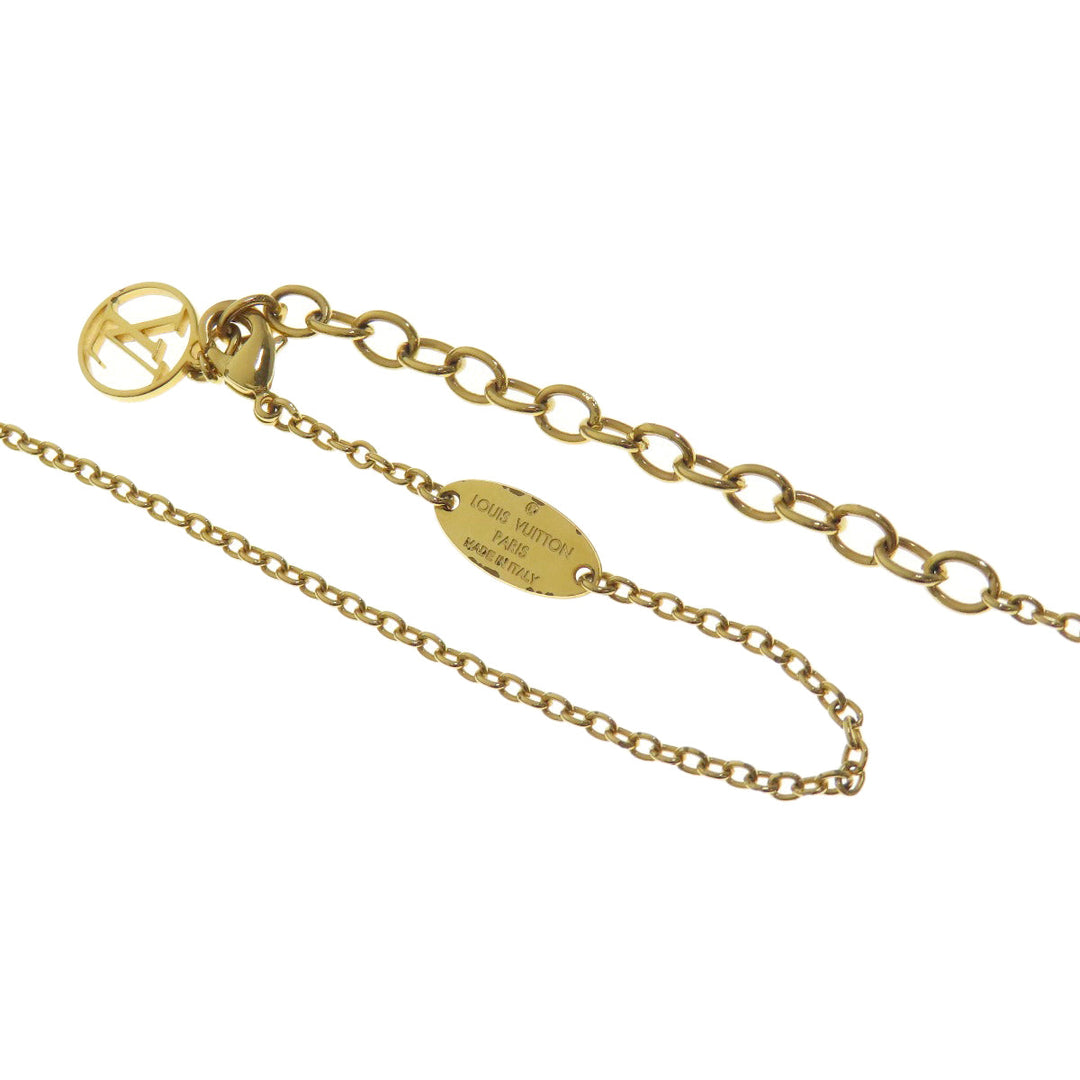 LOUIS VUITTON Necklace M68920 metallic gold Collier Essential V Planet Women Used Authentic