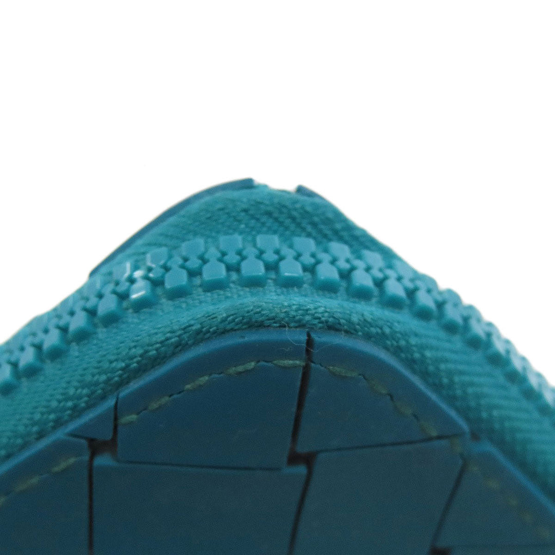 BOTTEGAVENETA Coin case rubber Turquoise INTRECCIATO Women Used Authentic