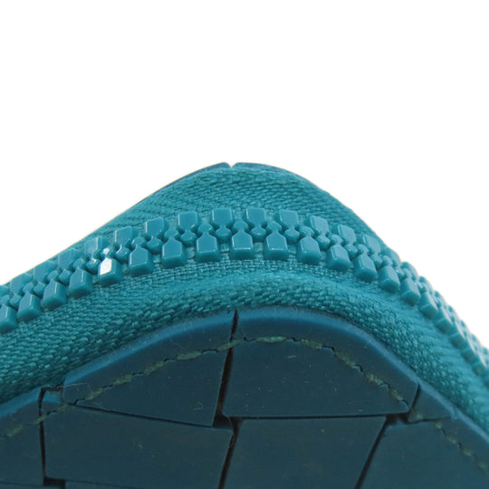 BOTTEGAVENETA Coin case rubber Turquoise INTRECCIATO Women Used Authentic