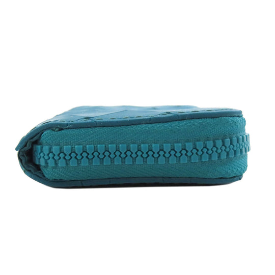 BOTTEGAVENETA Coin case rubber Turquoise INTRECCIATO Women Used Authentic