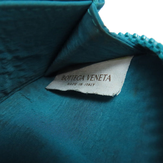 BOTTEGAVENETA Coin case rubber Turquoise INTRECCIATO Women Used Authentic