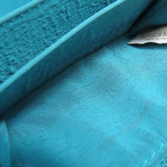 BOTTEGAVENETA Coin case rubber Turquoise INTRECCIATO Women Used Authentic