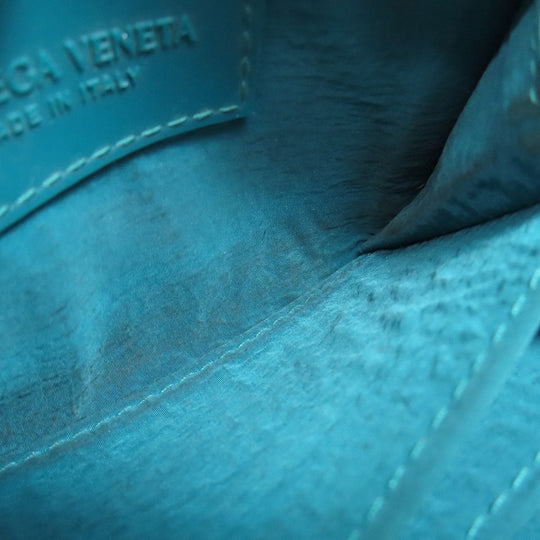 BOTTEGAVENETA Coin case rubber Turquoise INTRECCIATO Women Used Authentic