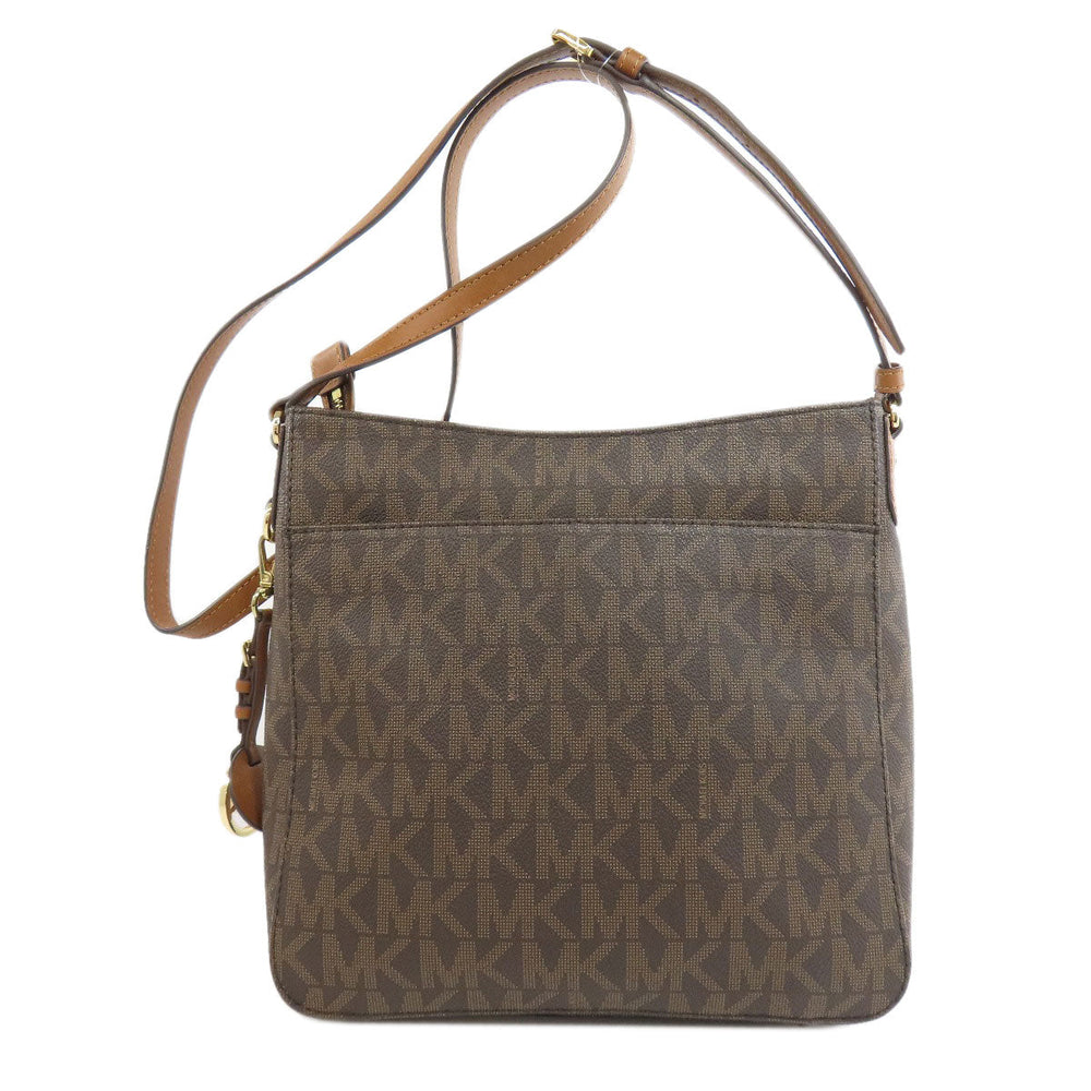 MICHAEL KORS Shoulder Bag PVC Brown MK signature Women Used Authentic