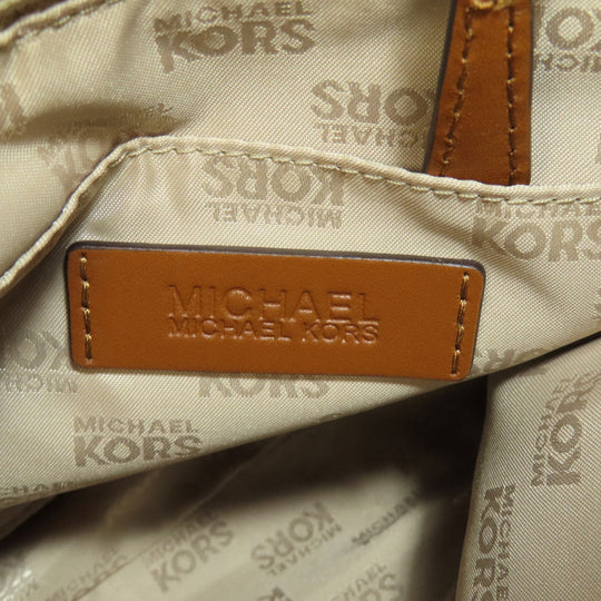 MICHAEL KORS Shoulder Bag PVC Brown MK signature Women Used Authentic
