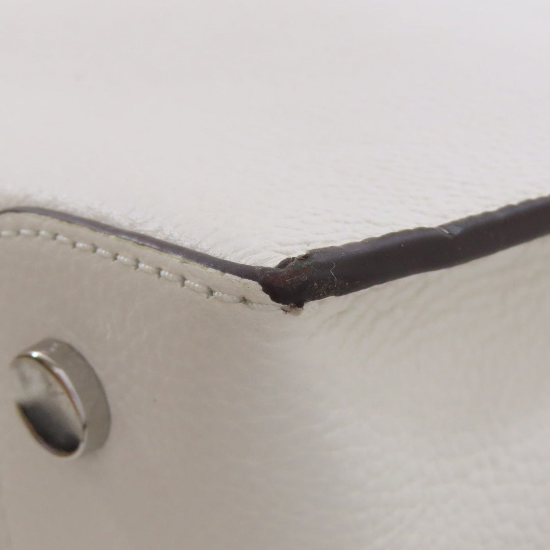 MICHAEL KORS Tote Bag leather white logo Women Used Authentic