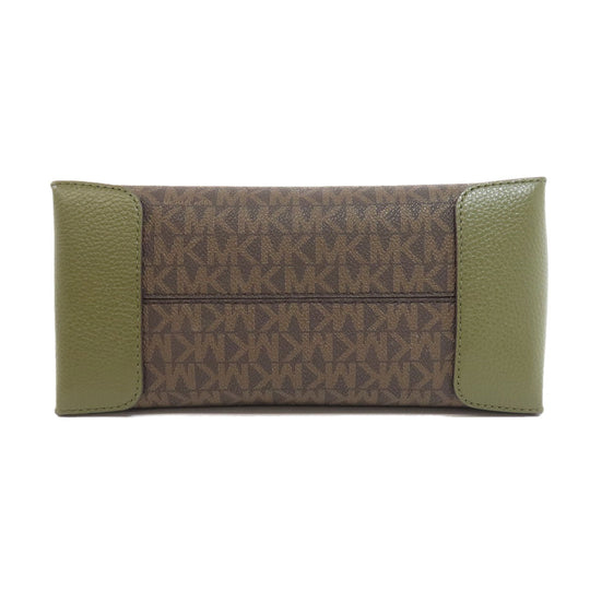 MICHAEL KORS Handbag PVC Brown MK Signature 2WAY Women Used Authentic