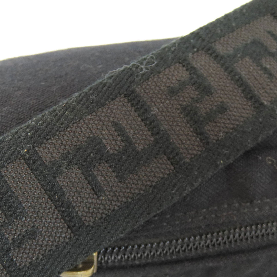 FENDI Sling bag canvas black logo Women Used Authentic