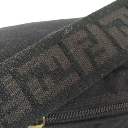 FENDI Sling bag canvas black logo Women Used Authentic