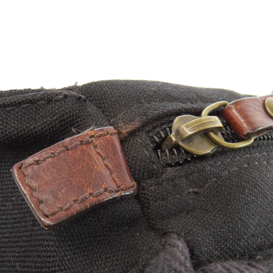 FENDI Sling bag canvas black logo Women Used Authentic