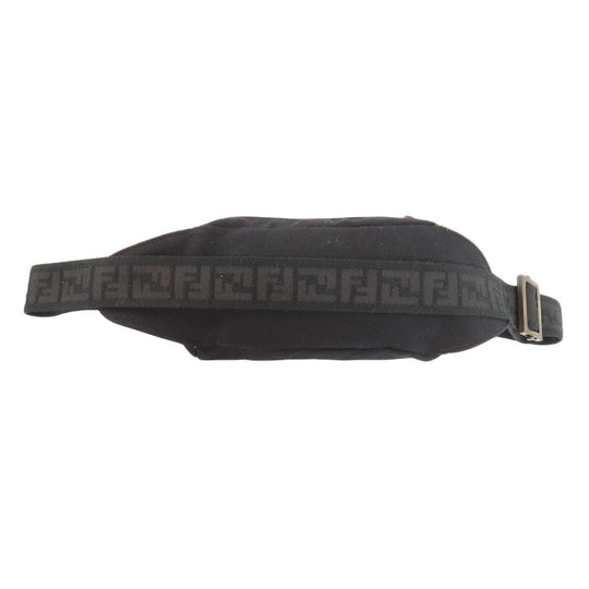 FENDI Sling bag canvas black logo Women Used Authentic