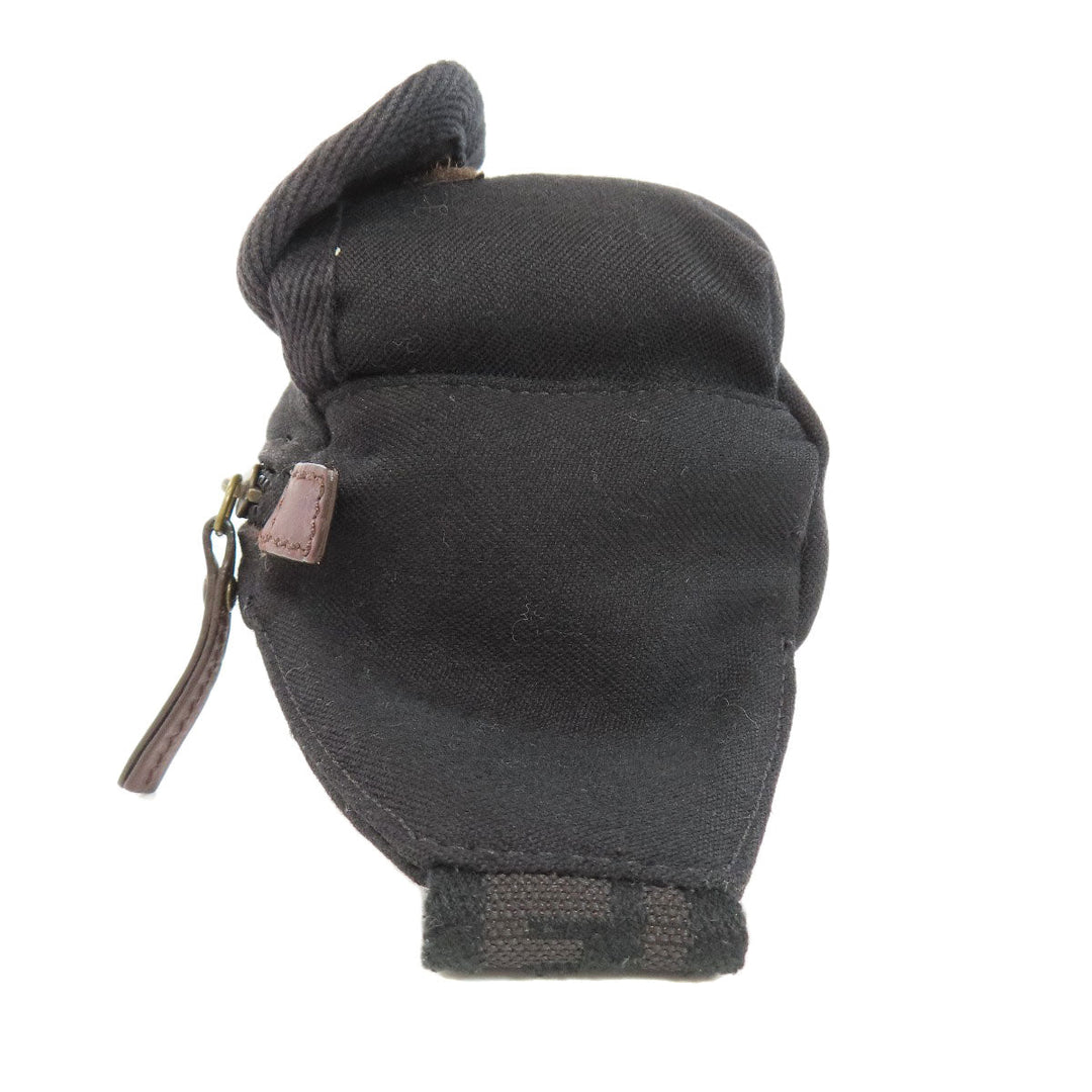 FENDI Sling bag canvas black logo Women Used Authentic