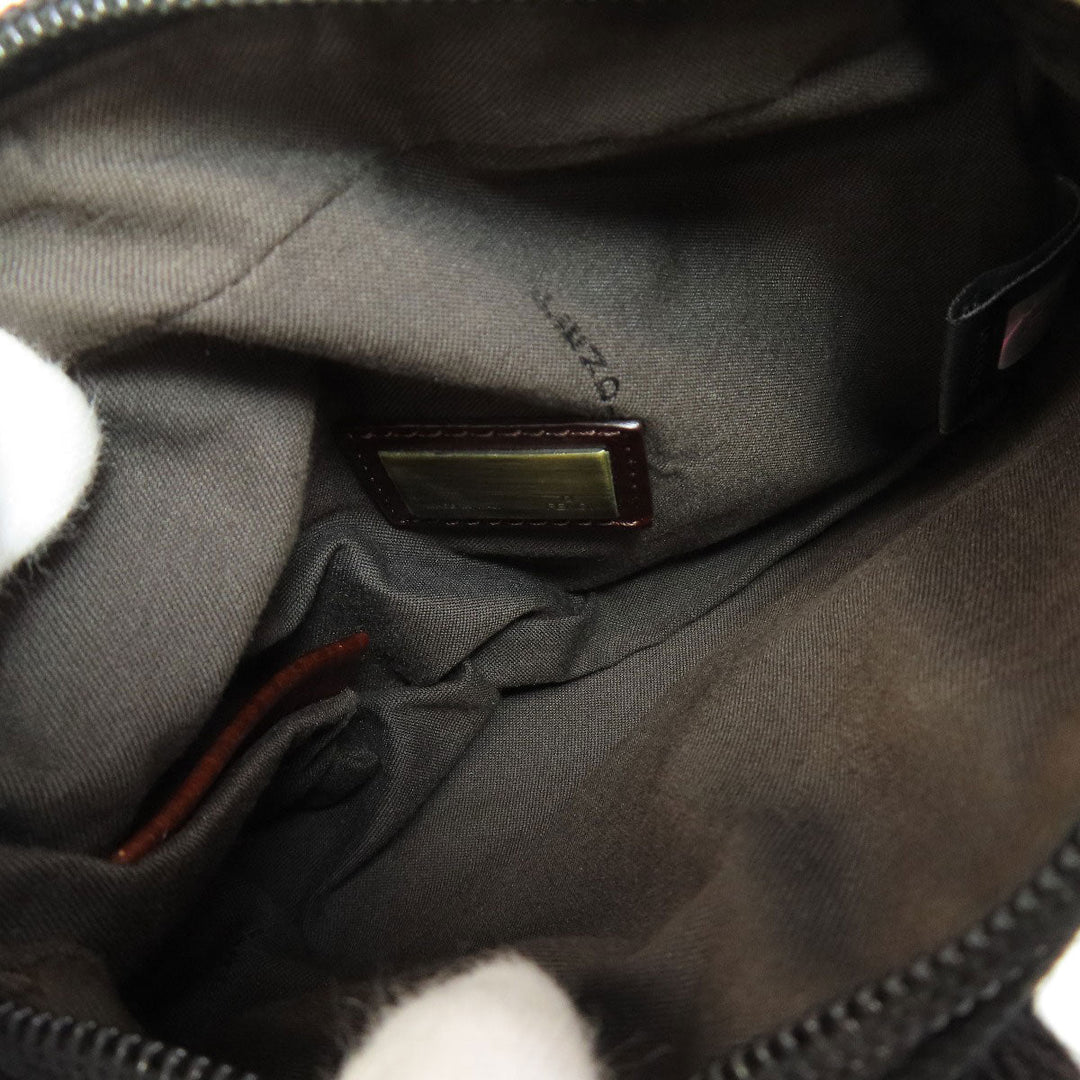 FENDI Sling bag canvas black logo Women Used Authentic