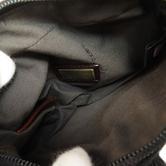 FENDI Sling bag canvas black logo Women Used Authentic