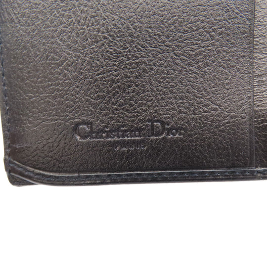 Christian Dior Long Wallet Purse denim Navy Trotter Pattern Women Used Authentic