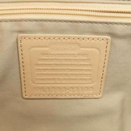 COACH Tote Bag 23108 PVC white Legacy Weekend Women Used Authentic