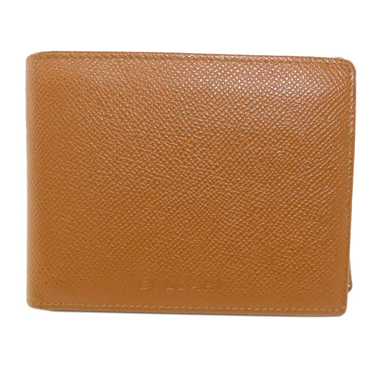 BVLGARI Bifold Wallet leather Brown logo