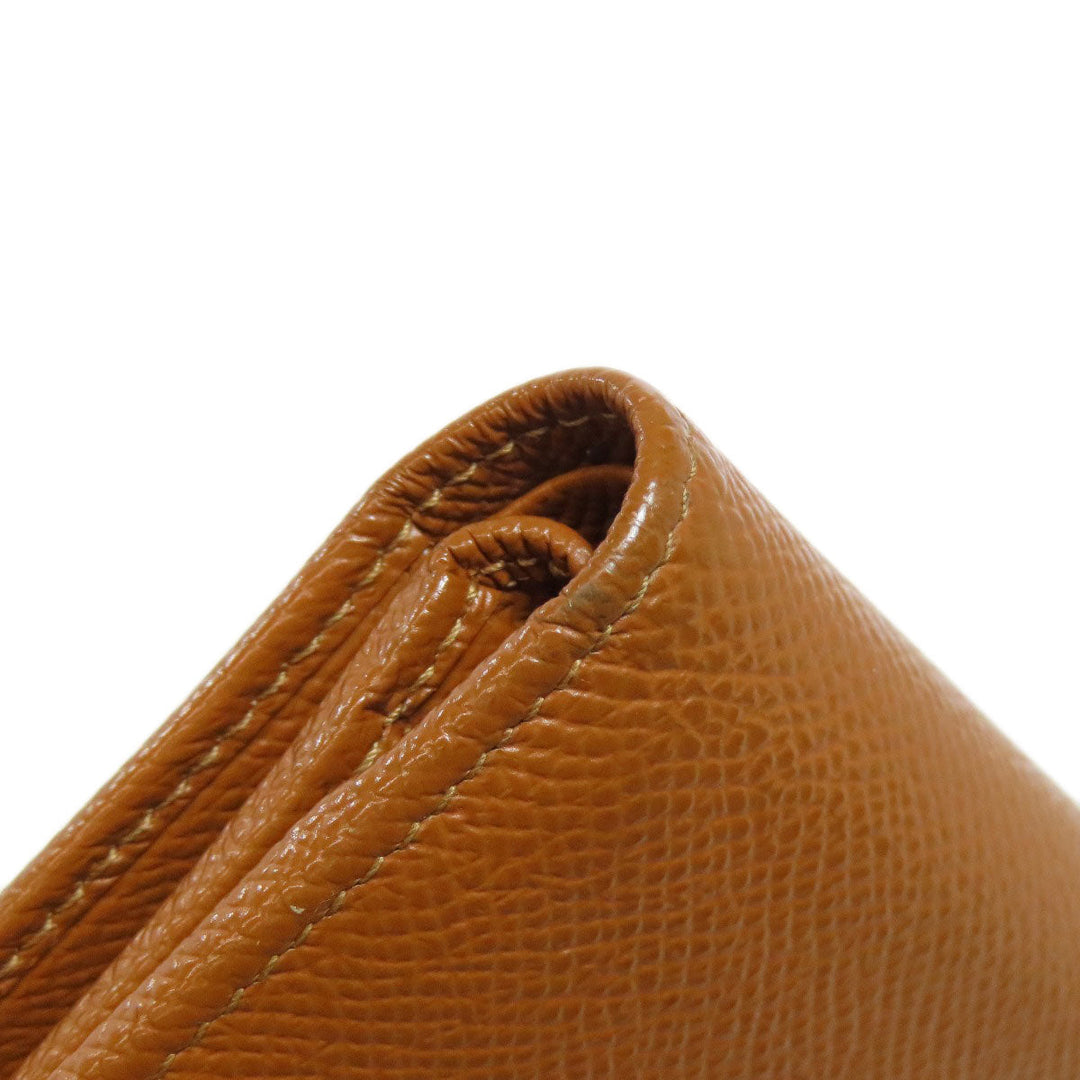 BVLGARI Bifold Wallet leather Brown logo