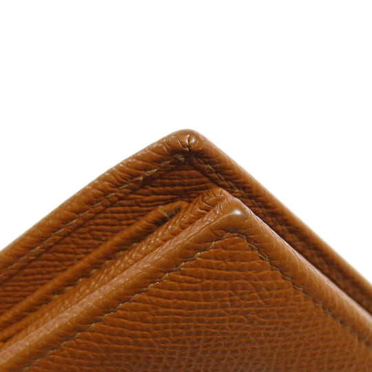 BVLGARI Bifold Wallet leather Brown logo