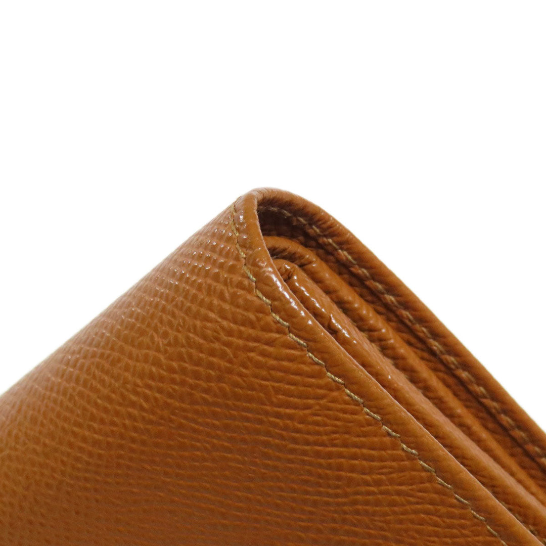 BVLGARI Bifold Wallet leather Brown logo