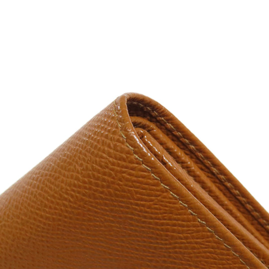 BVLGARI Bifold Wallet leather Brown logo