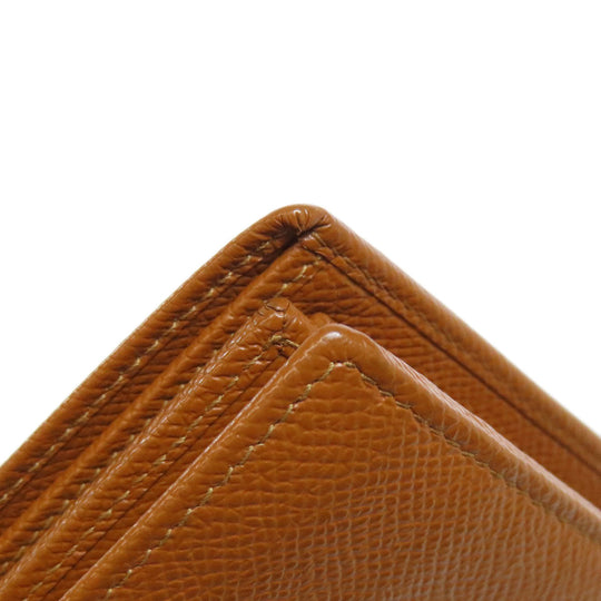 BVLGARI Bifold Wallet leather Brown logo