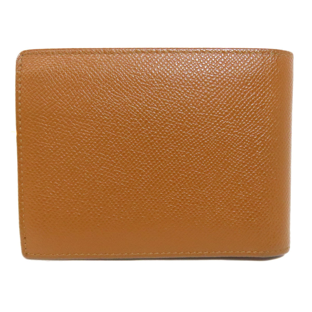 BVLGARI Bifold Wallet leather Brown logo