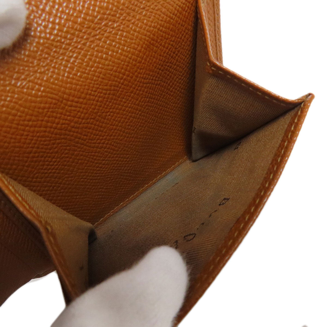 BVLGARI Bifold Wallet leather Brown logo