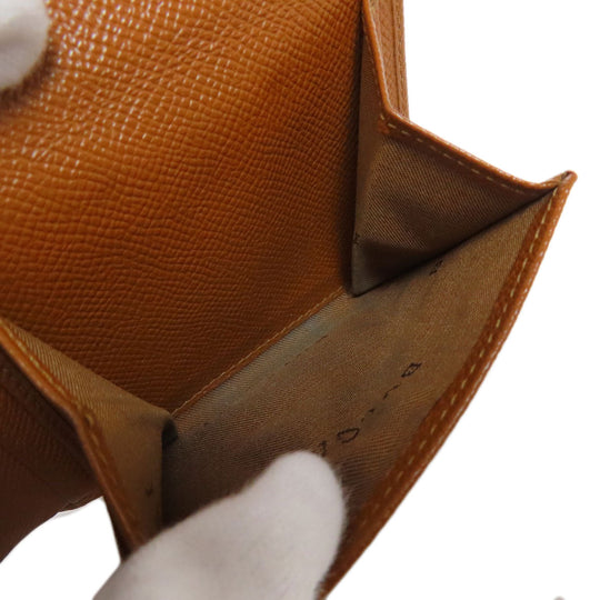 BVLGARI Bifold Wallet leather Brown logo