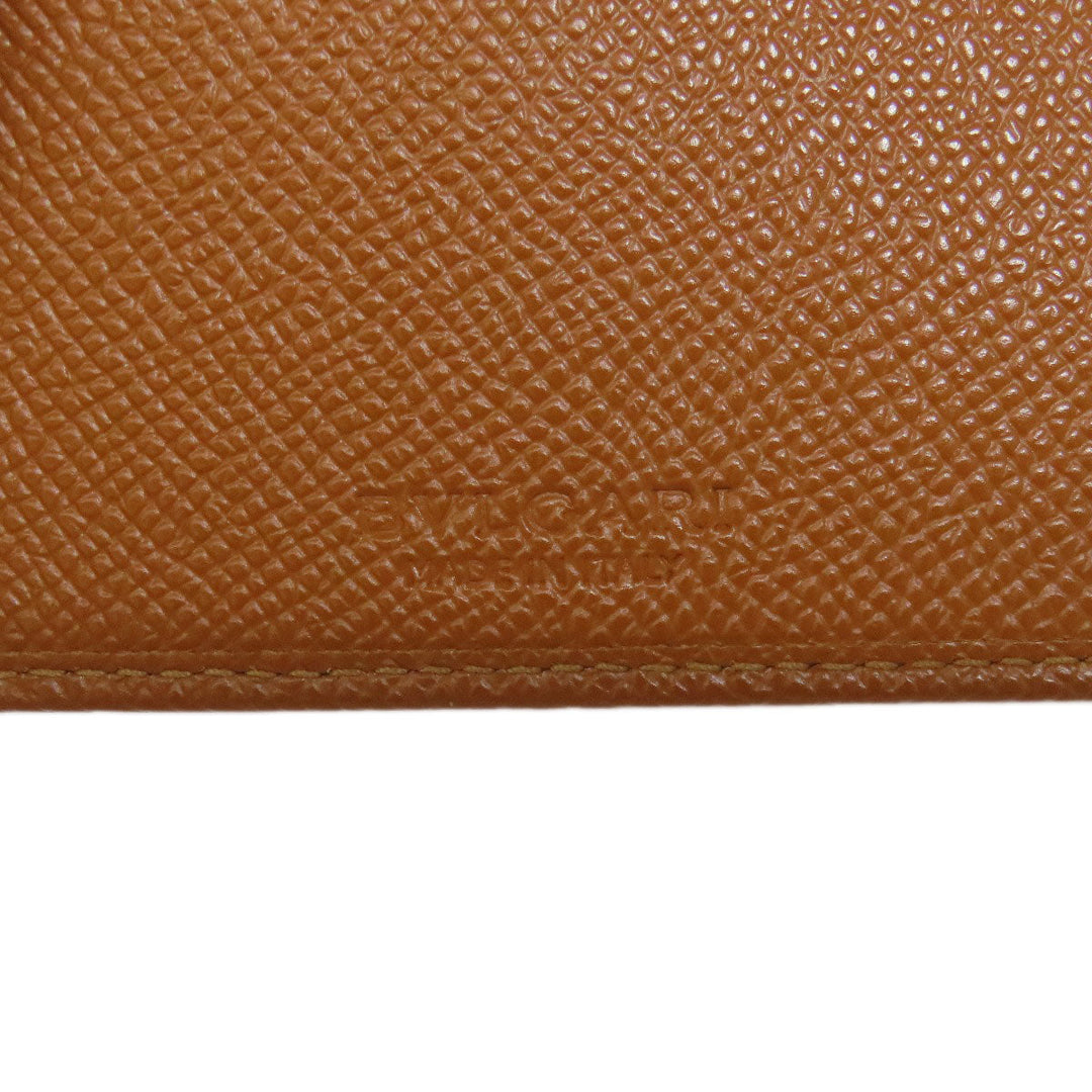 BVLGARI Bifold Wallet leather Brown logo