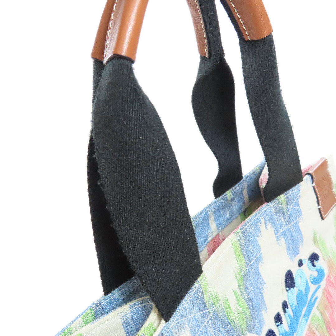 LOEWE Tote Bag canvas white Paula's Ibiza Women Used Authentic