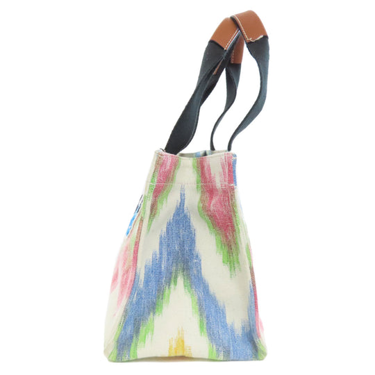 LOEWE Tote Bag canvas white Paula's Ibiza Women Used Authentic