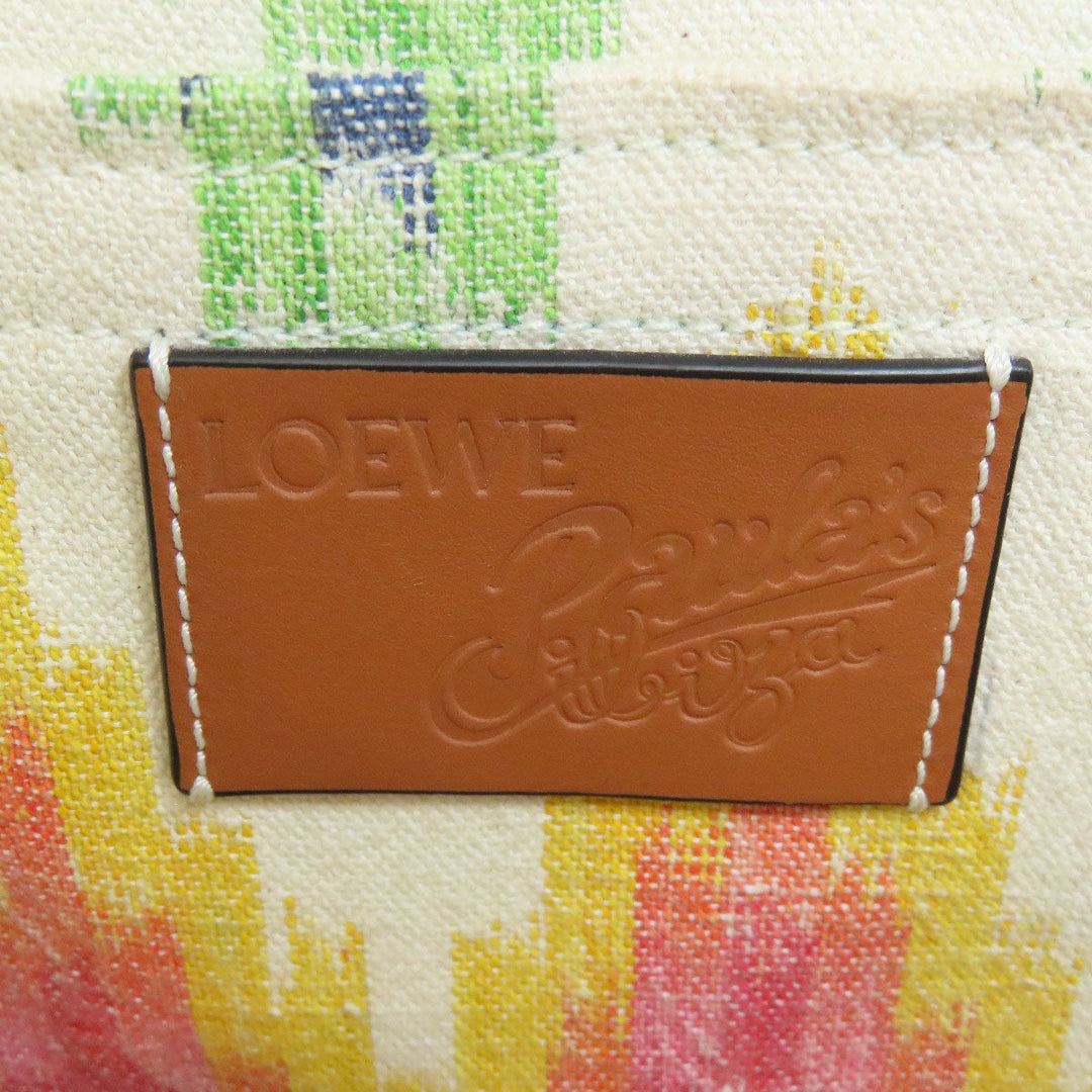 LOEWE Tote Bag canvas white Paula's Ibiza Women Used Authentic