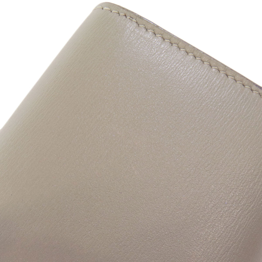 CELINE Bifold Wallet leather green Tri-fold wallet Women Used Authentic