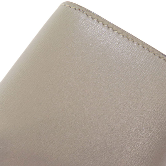 CELINE Bifold Wallet leather green Tri-fold wallet Women Used Authentic